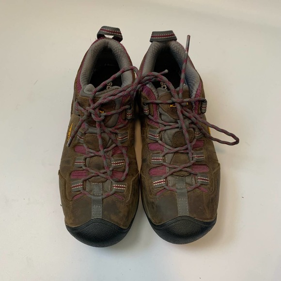 Keen Shoe Size 8M Lace-up Key-Tech Brown Closed-toe Hiking Oil & Slip - Picture 2 of 15